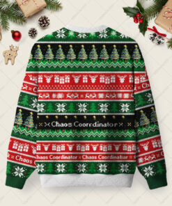 Alternative view of Chaos Faux Two-Piece Suit Ugly Christmas Fuzzy Fleece Sweatshirt