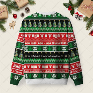 Alternative view of Chaos Faux Two-Piece Suit Ugly Christmas Fuzzy Fleece Sweatshirt