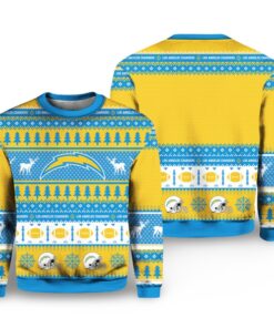 Alternative view of Chargers Football 2025 Ugly Christmas Sweater 