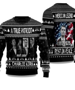 Charlie Kirk A True Patriot 1993 - 2025 Ugly Christmas Sweater