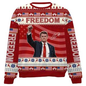 Charlie Kirk Freedom Signature Ugly Sweater