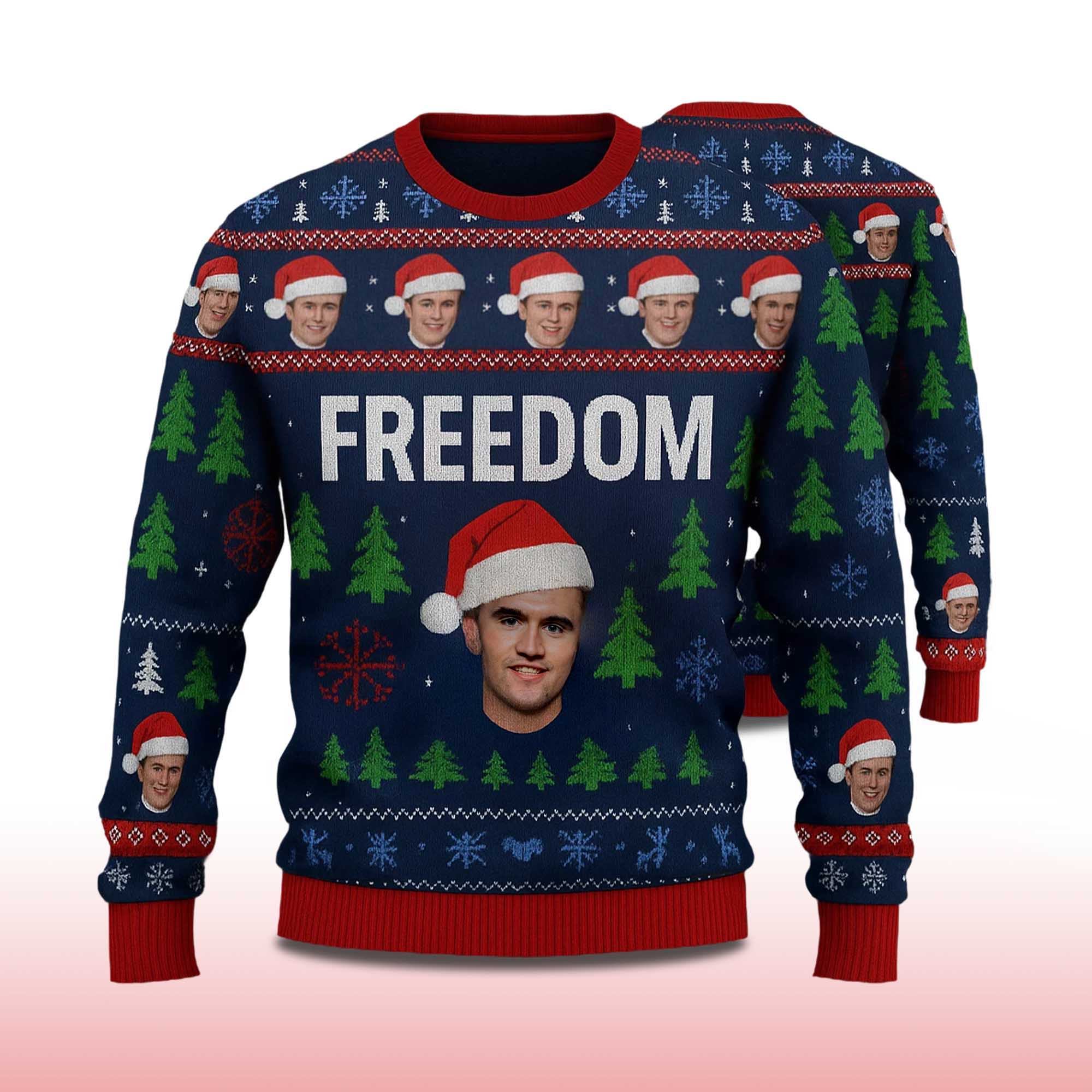 Alternative view of Charlie Kirk Freedom Ugly Christmas Sweater