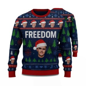 Charlie Kirk Freedom Ugly Christmas Sweater