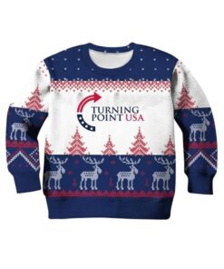 Alternative view of Charlie Kirk Turning Point USA Christmas Ugly Sweater 