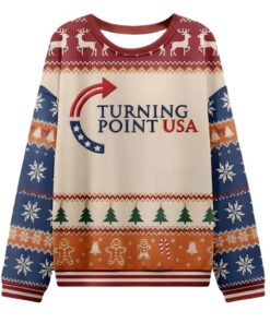 Alternative view of Charlie Kirk Turning Point USA Ugly Christmas Sweater 