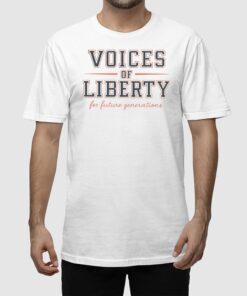 Alternative view of Charlie Kirk Voice Of Liberty For Future Generations Shirt