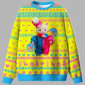 Chat Clown Ugly Christmas Sweater - gullprint.com