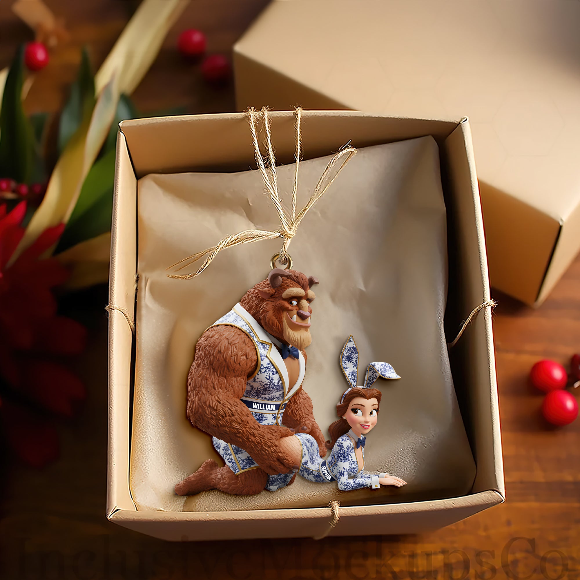 Cheeky Fairytale Couple Ornament - Personalized Gifts For Couple 05ohlu031025 - Image 4