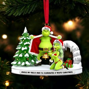 Alternative view of Cheeky Green Couple Ornament - Personalized Gifts For Couples 02OHLU101125