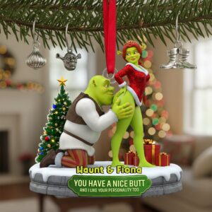 Alternative view of Cheeky Kisses Couple Acrylic Ornament - Personalized Christmas Gifts For Couples 04OHLU300925