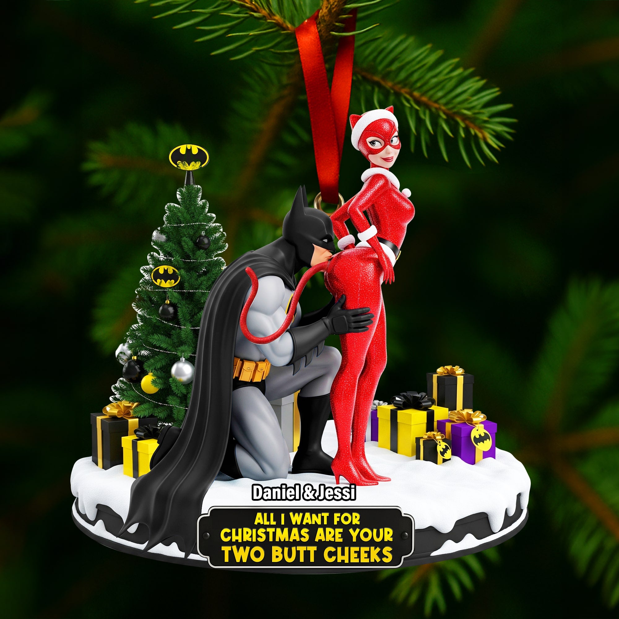 Cheeky Masked Couple Ornament - Personalized Gifts For Couple 04ohlu150925