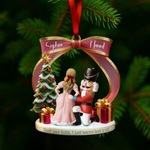 Alternative view of Cheeky Touch Couple Ornament - Personalized Christmas Gift For Couples 02TGLU190925