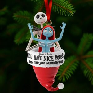 Alternative view of Cheeky Touch Couple Ornament - Personalized Christmas Gifts For Couple 02OHLU041025