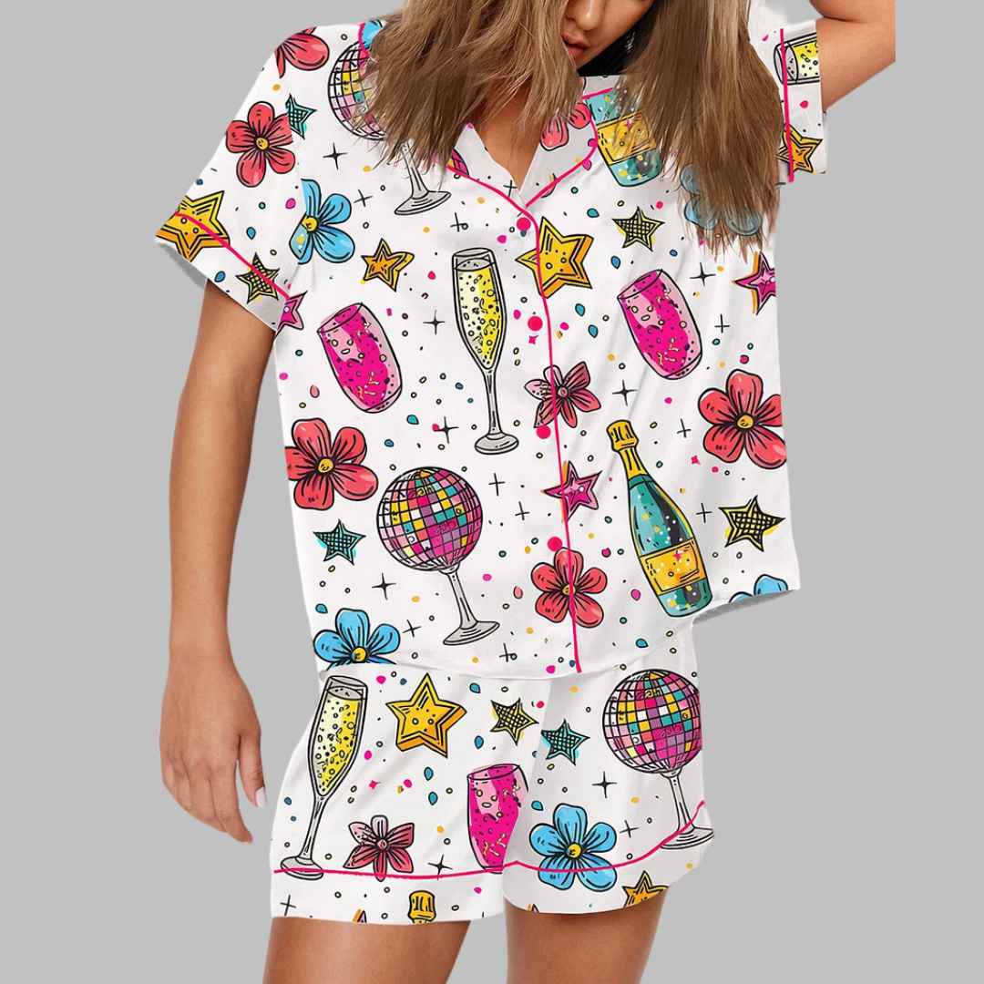 Cheers To The New Year Champagne Pajama Set