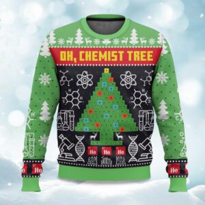 Chemist Tree Science Ugly Christmas Sweater