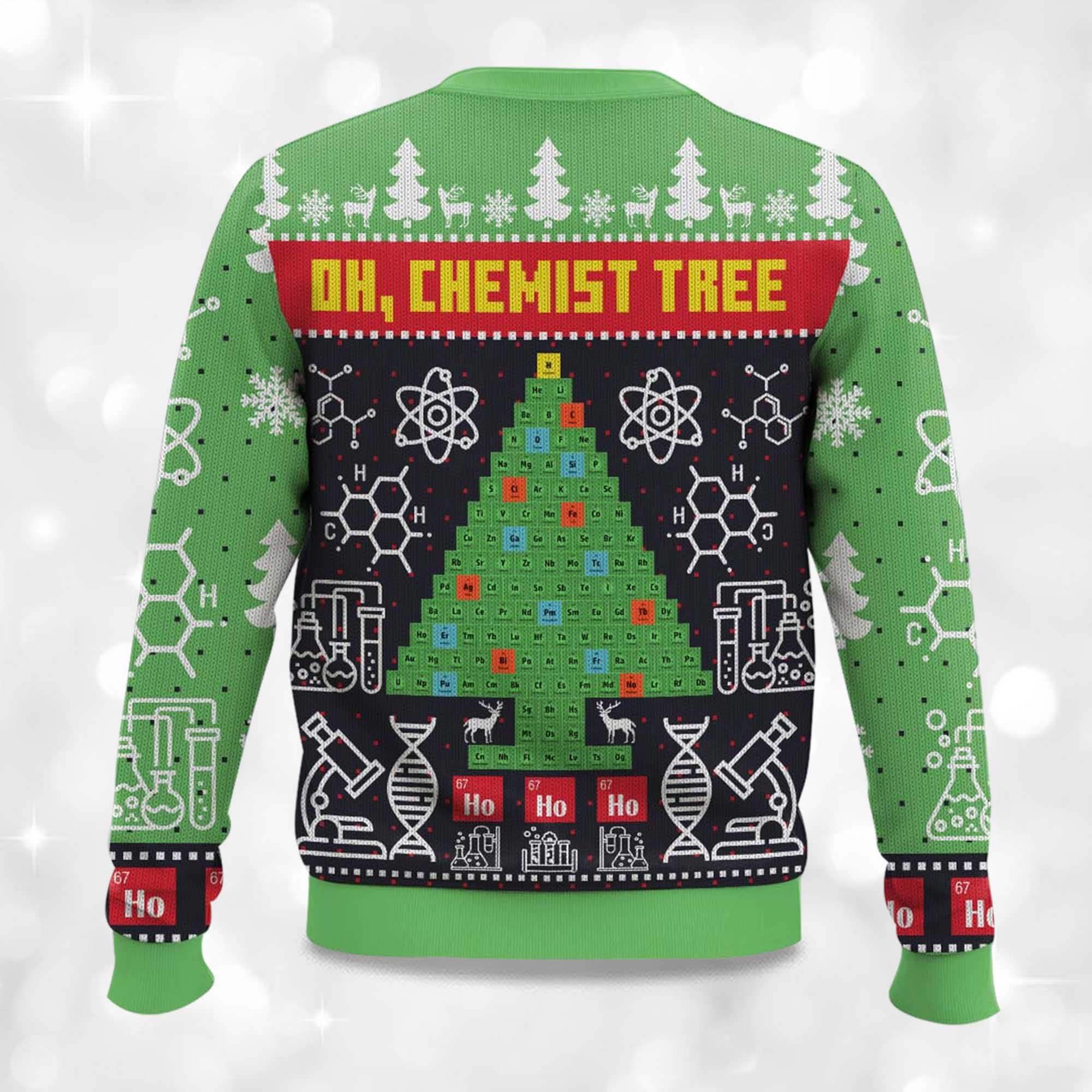 Alternative view of Chemist Tree Science Ugly Christmas Sweater