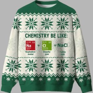 Alternative view of Chemistry Be Like Ugly Christmas Sweater - gullprint.com