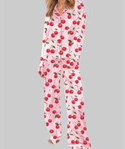 Cherries Pajama Set For Women