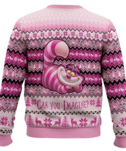 Alternative view of Cheshire Cat Alice in Wonderland Ugly Christmas Sweater