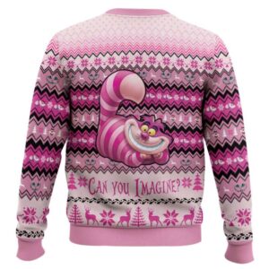 Alternative view of Cheshire Cat Alice in Wonderland Ugly Christmas Sweater