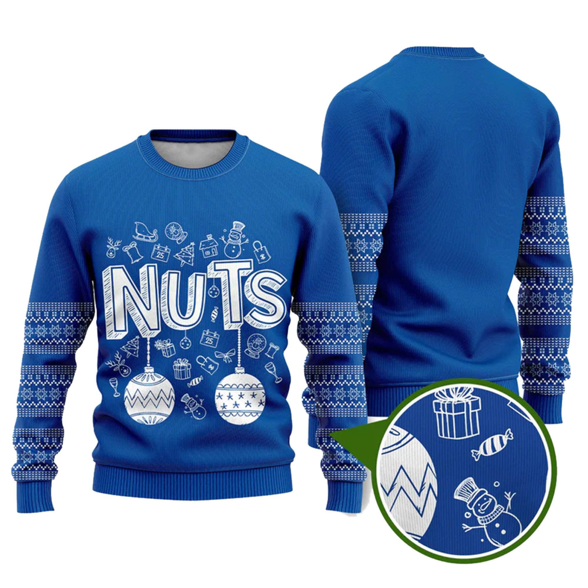 Alternative view of Chest Nuts Funny Ugly Christmas Sweater - Grishko.com