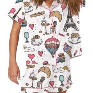 Alternative view of Chic Paris Vintage Style Paris France Travel Print Pajama Set