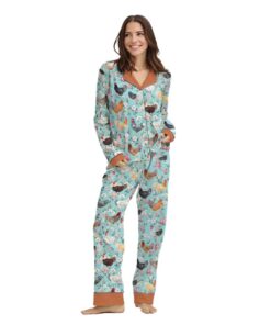 Alternative view of Chicken Classic Pajama Set Flora & Fowl
