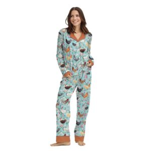Alternative view of Chicken Classic Pajama Set Flora & Fowl