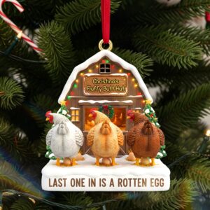 Alternative view of Chicken Farm Acrylic Ornament - Personalized Gift For Farmer Christmas Ornament 02NAMG170925
