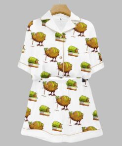 Alternative view of Chicken Kiwi Cake Art Print Pajama Set
