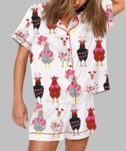 Chicken Valentine Pajama Set