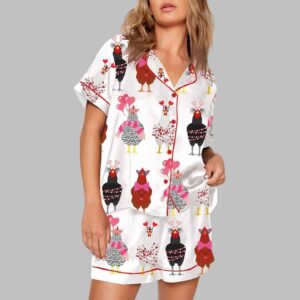 Alternative view of Chicken Valentine Pajama Set