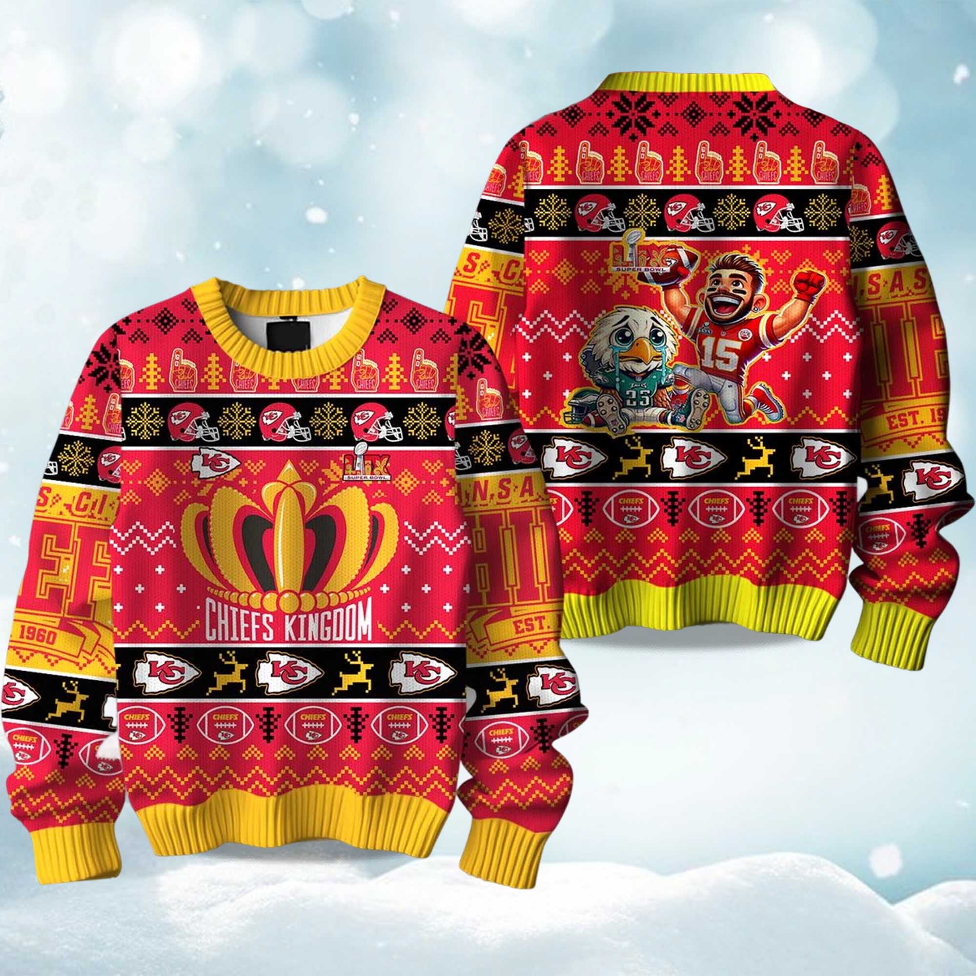 Chiefs Kingdom Bowl Champions Ugly Sweater