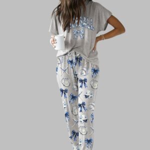 Alternative view of Chinoiserie Baseball Casual Pajama Set