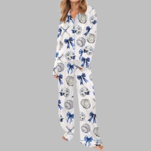 Alternative view of Chinoiserie Baseball Pajama Set For Women