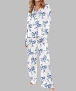 Alternative view of Chinoiserie Bow Pajama Set For Women
