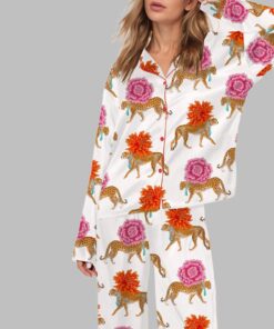 Alternative view of Chinoiserie Cheetah Pajama Set For Women