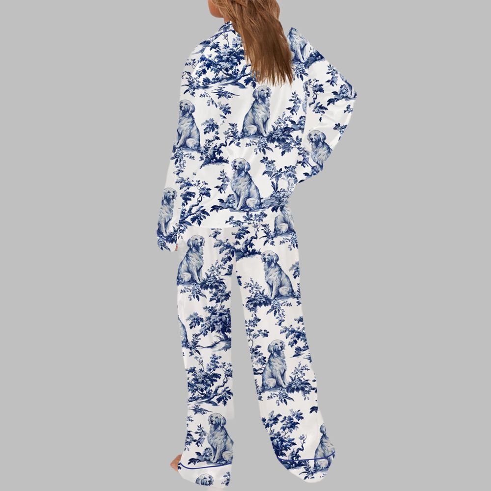 Chinoiserie Golden Retriever Pajama Set - Image 3