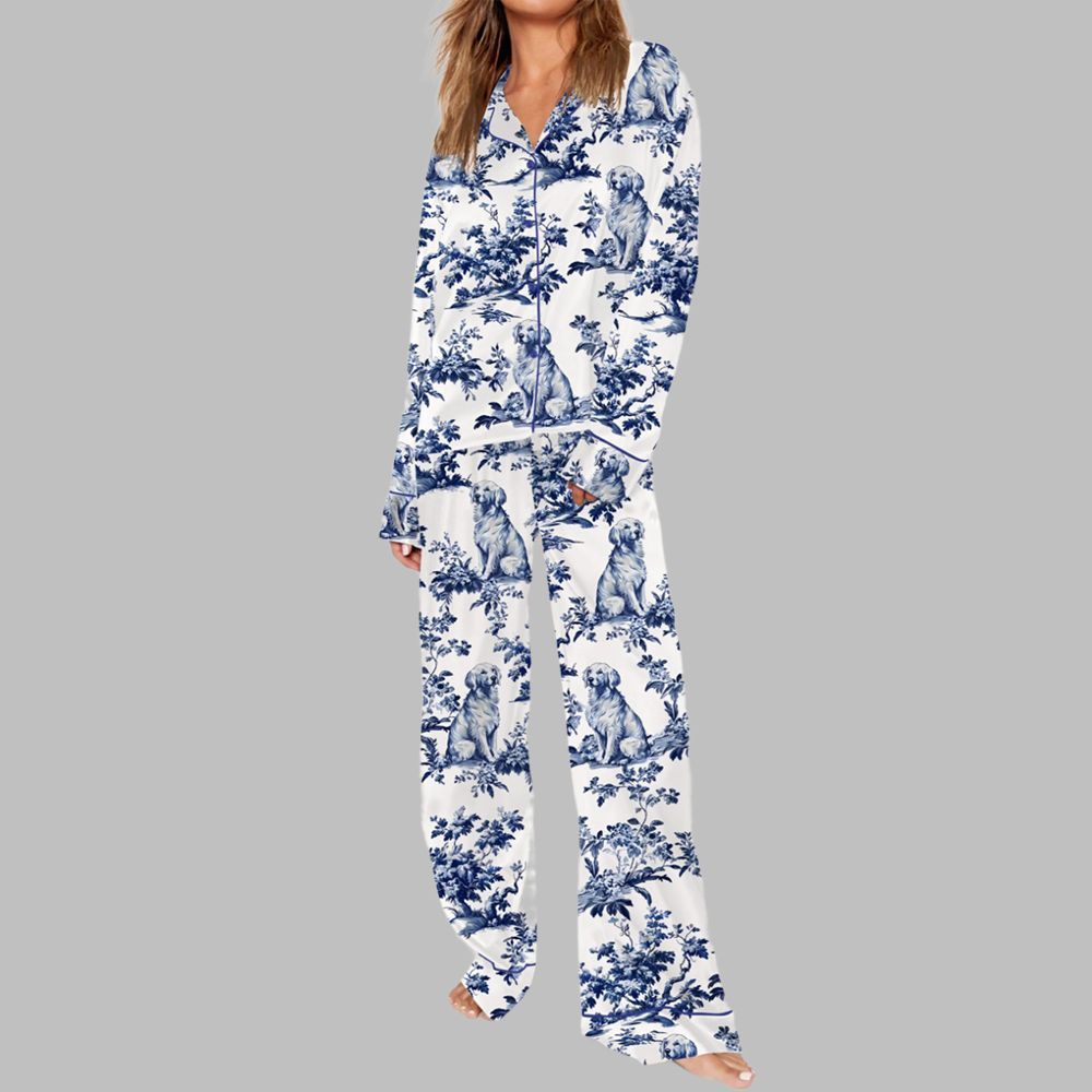 Chinoiserie Golden Retriever Pajama Set - Image 2