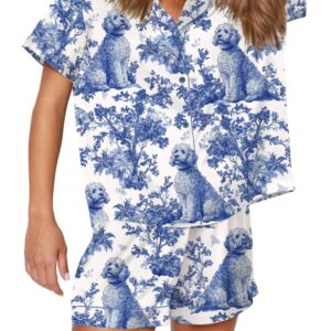 Alternative view of Chinoiserie Goldendoodle Pajama Set For Women