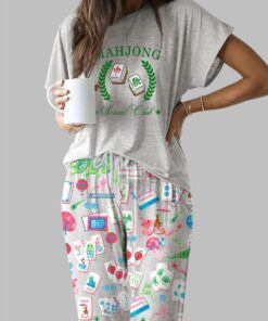 Chinoiserie Mahjong Casual Pajama Set