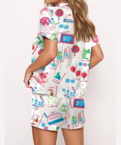 Alternative view of Chinoiserie Mahjong Satin Pajama Set