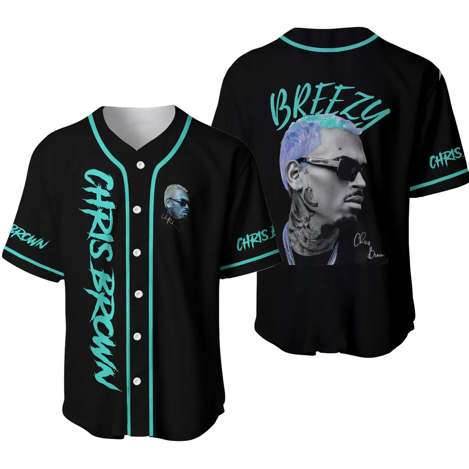 Chris Brown Jersey Shirt, Chris Brown Baseball Jersey Men's - Image 3