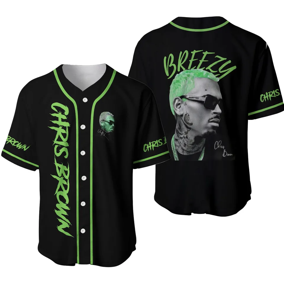 Chris Brown Music Tour 2025 Jersey Shirt, Chris Brown Baseball Jersey - Image 3