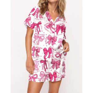 Christian Coquette Bows Pajama Set For Women