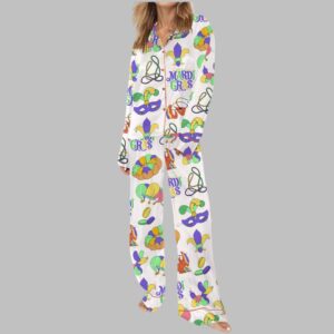 Alternative view of Christian Mardi Gras Satin Pajama Set