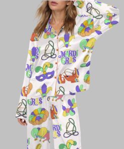 Christian Mardi Gras Satin Pajama Set