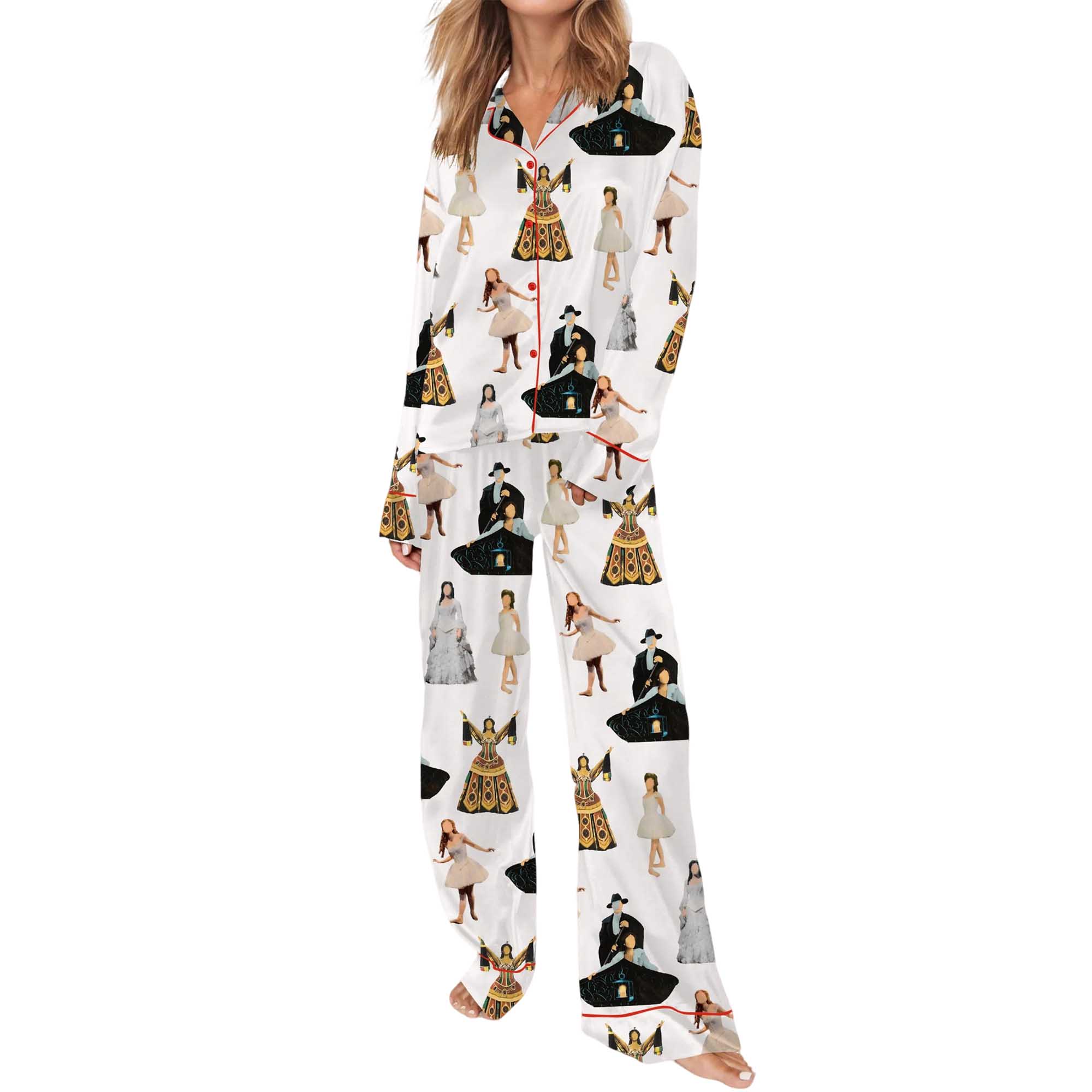 Alternative view of Christine The Phantom Of The Opera Satin Pajama Set For Women