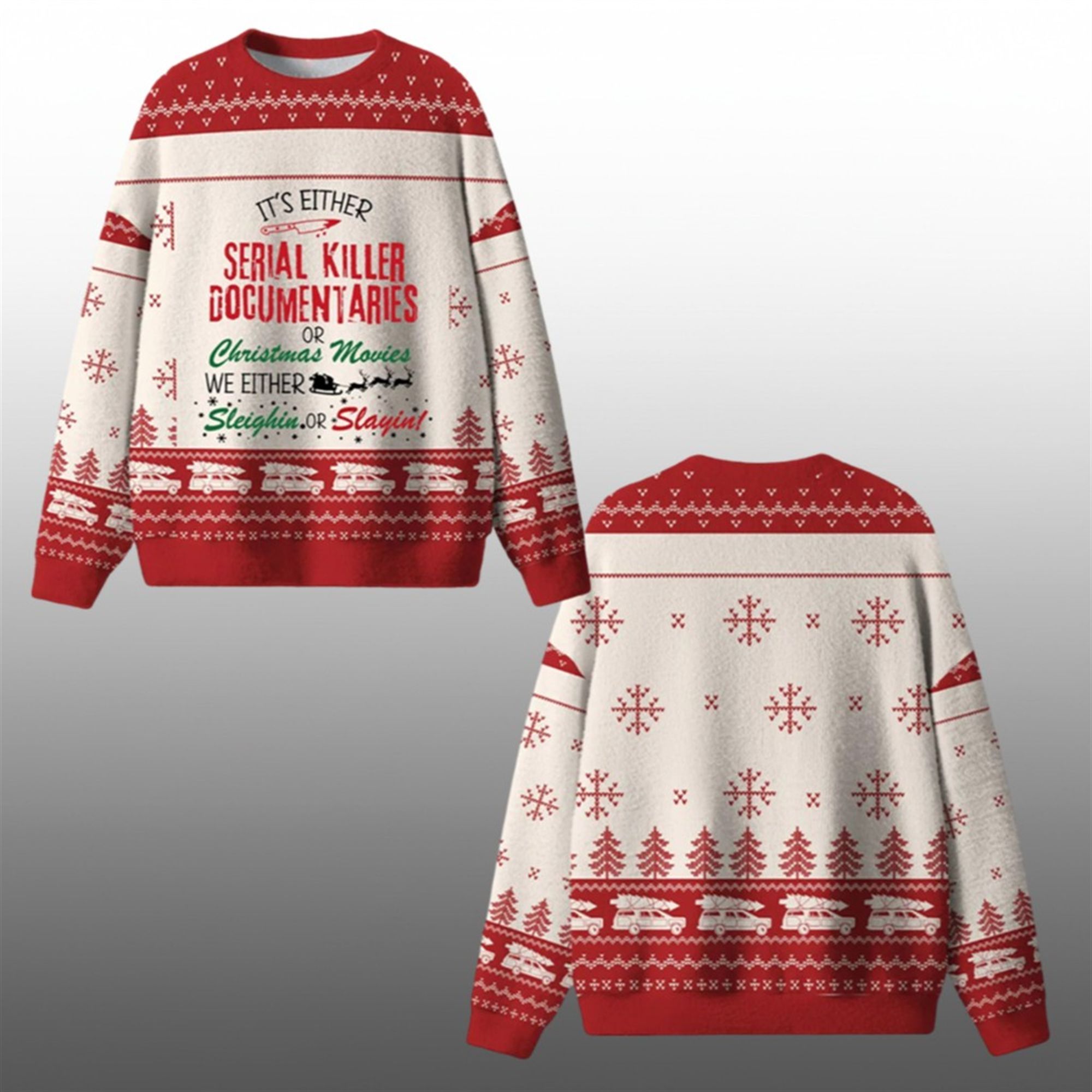 Christmas And Murder Ugly Sweater 2025 Christmas - Grishko.com