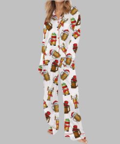 Alternative view of Christmas Beers Satin Pajama Set